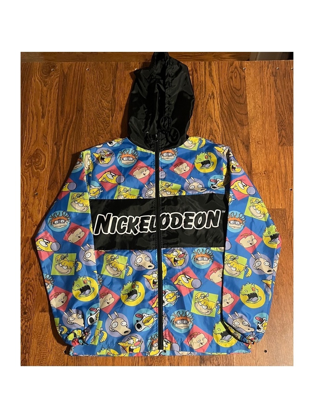 Nickelodeon 90s Cartoon All Over Print Windbreaker Jacket